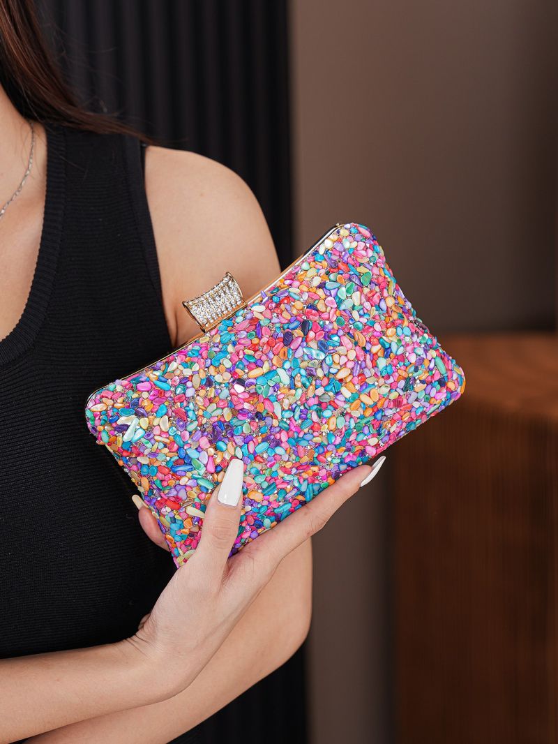 Mini Rhinestone Decor Box Bag