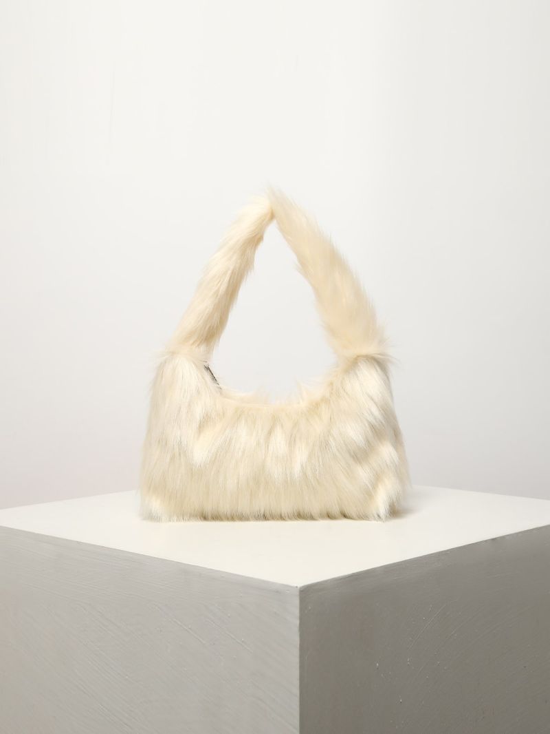 Minimalist Fluffy Hobo Bag