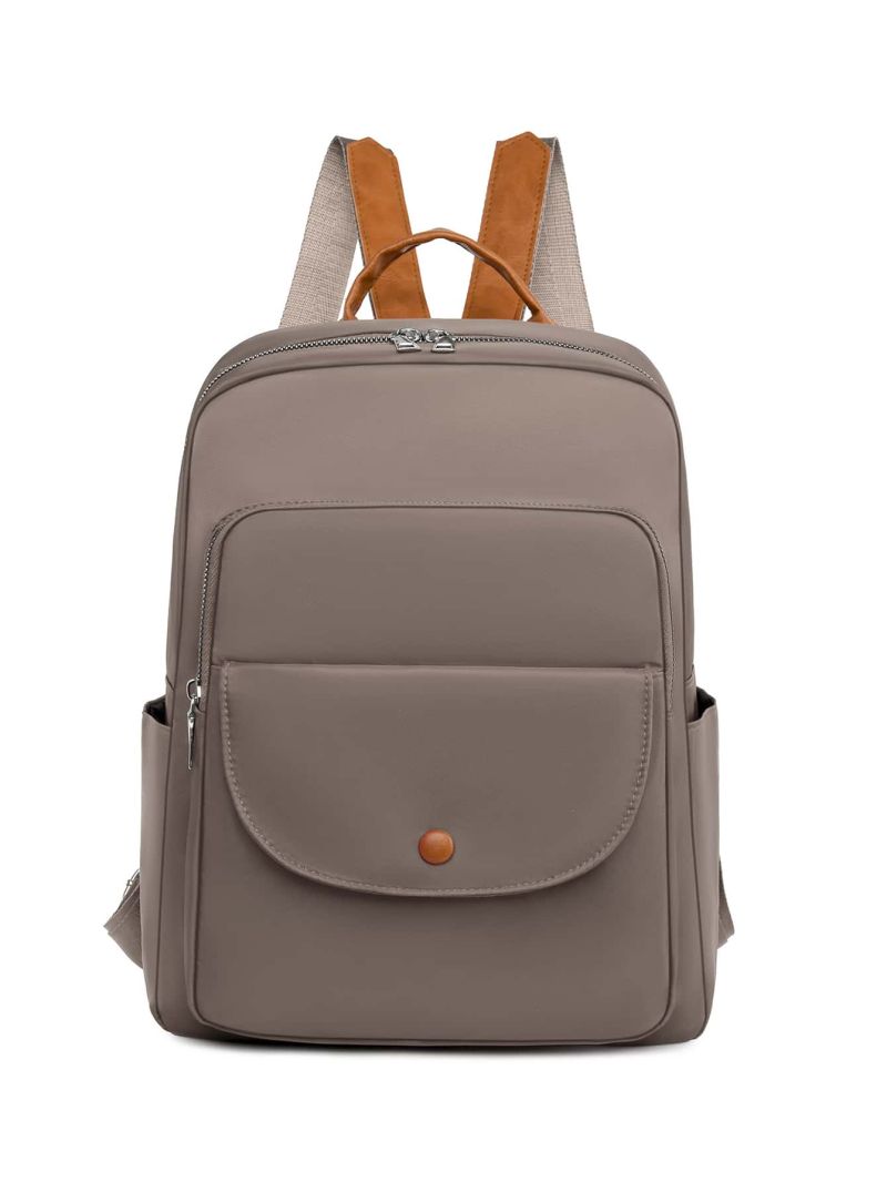 Pocket Front Classic Backpack Polyester Preppy For School