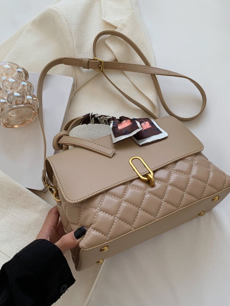 Quilted Flap Square Bag