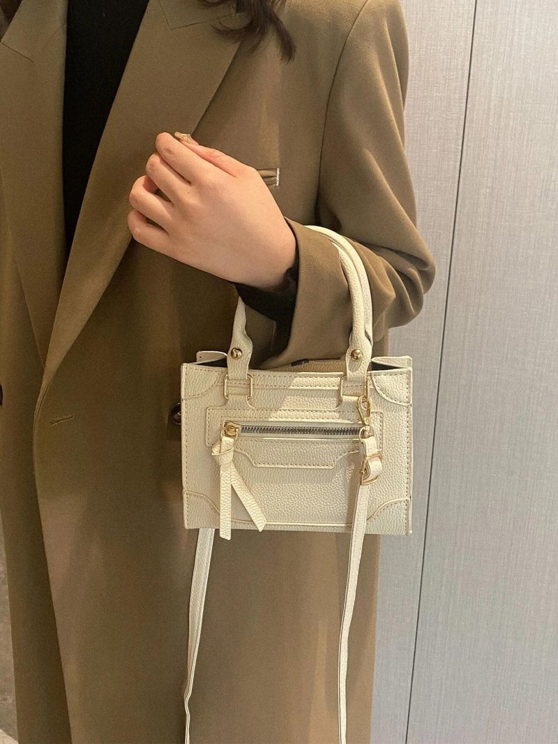 Mini Zipper Detail Square Bag