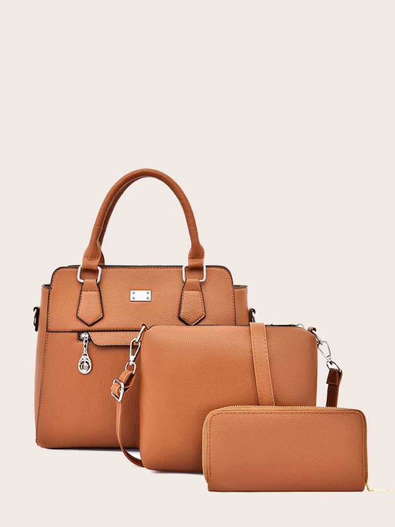 3pcs Minimalist Tote Bag Set, Best Work Bag For Women