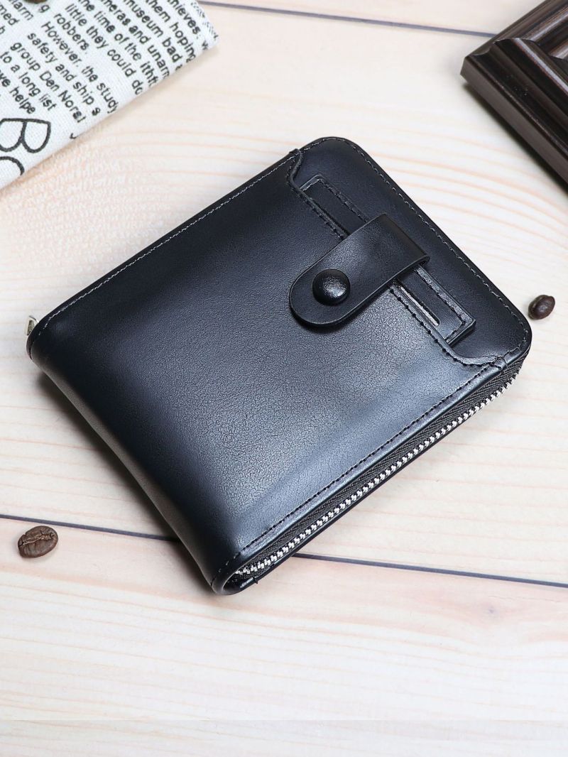 Black Small Wallet Zipper Around