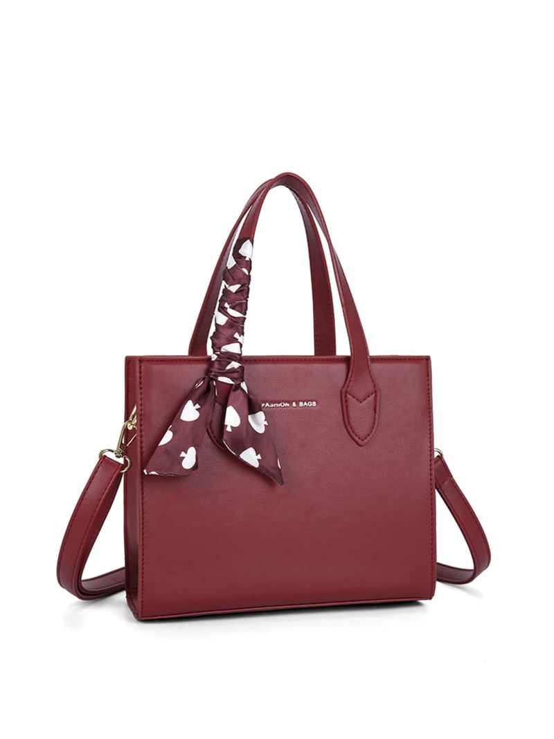 Minimalist Scarf Decor Satchel Bag