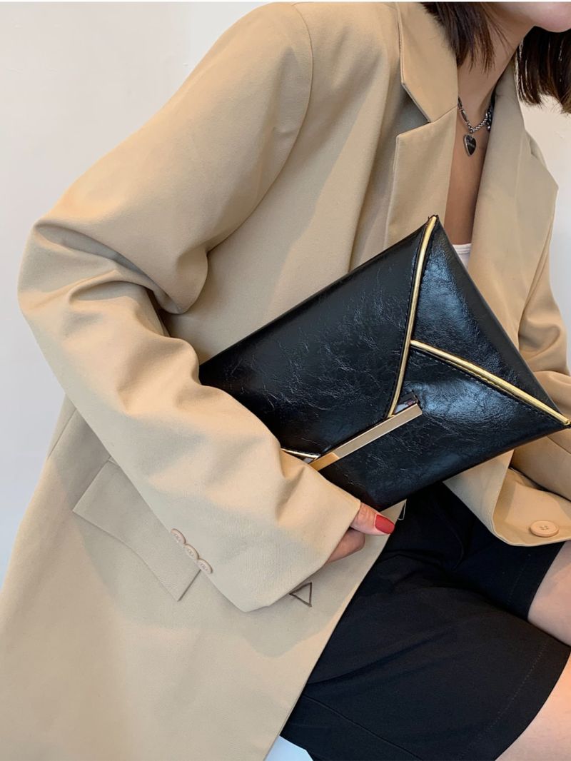 Metal Decor Flap Envelope Bag