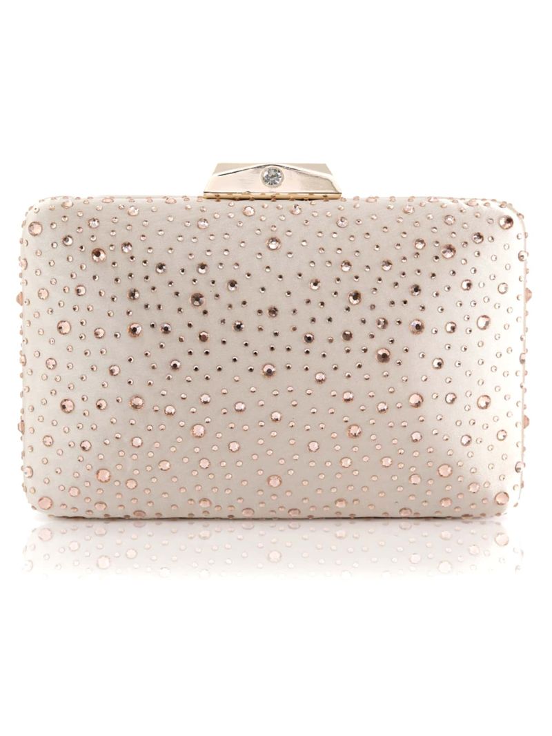 Mini Metallic Rhinestone Decor Box Bag