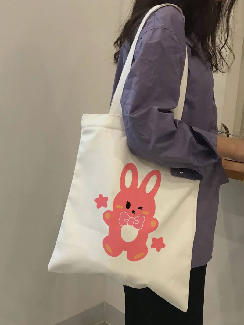 Cartoon Rabbit Graphic Shopper Bag