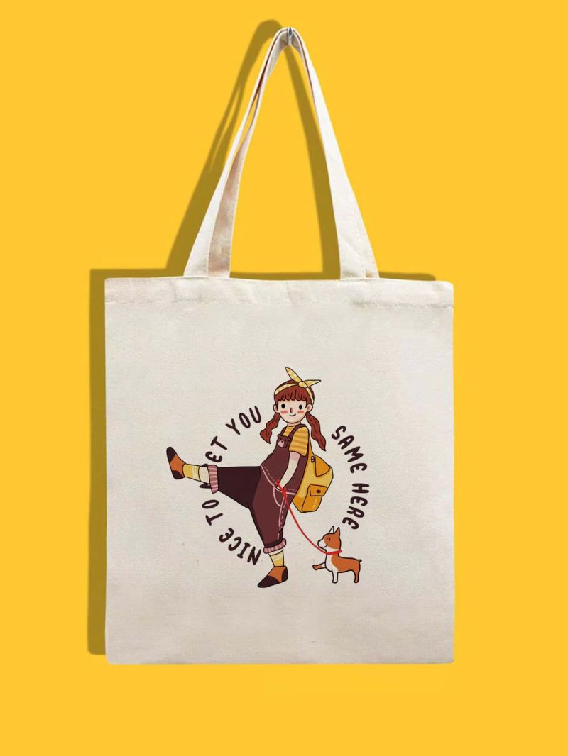 Cartoon Graphic Shopper Bag