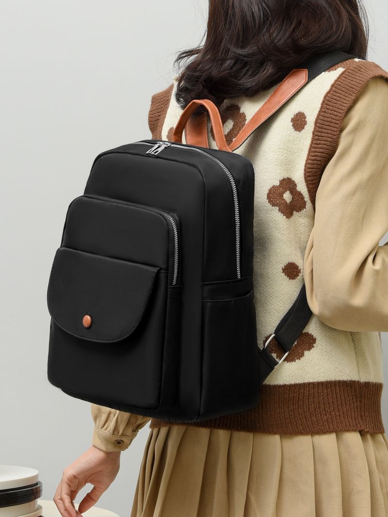 Minimalist Snap Button Functional Backpack