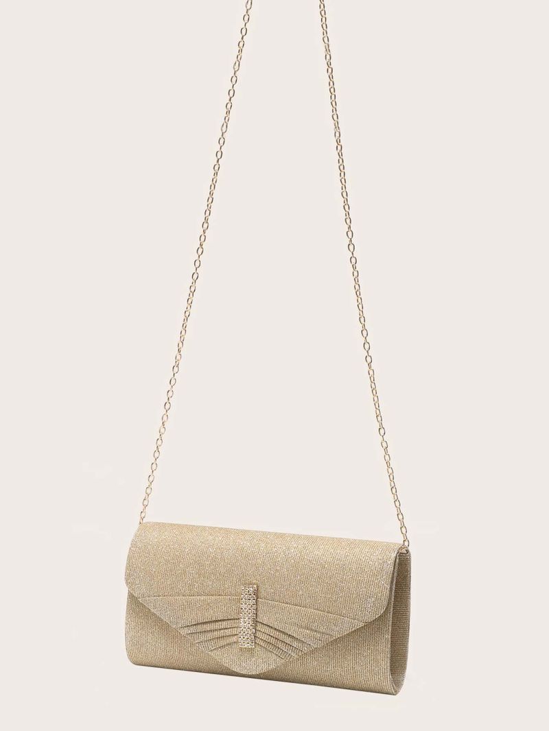 Glitter Flap Chain Square Bag