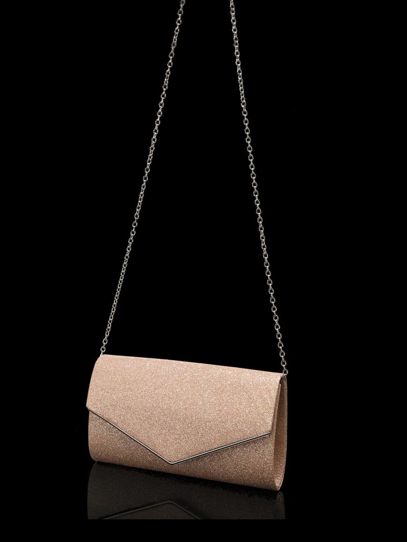 Glitter Metal Decor Envelope Bag