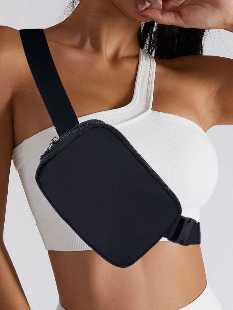 Mini Hot Pink Adjustable-strap Belt Bag