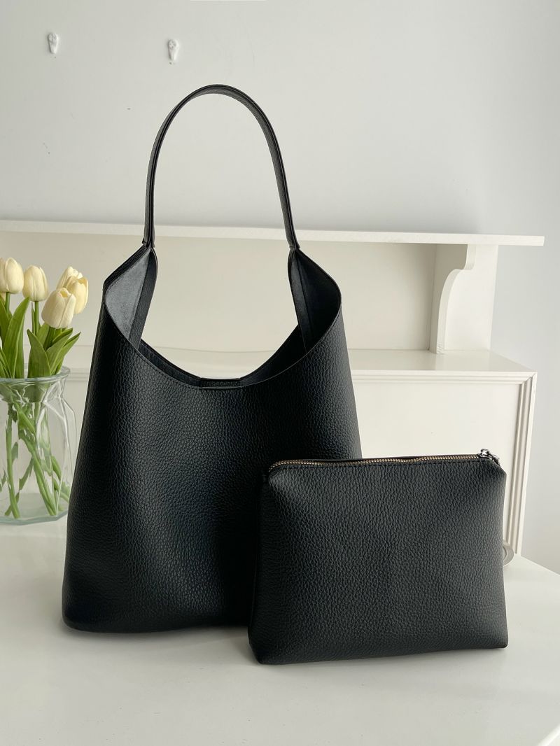 Litchi Embossed Hobo Bag With Inner Pouch