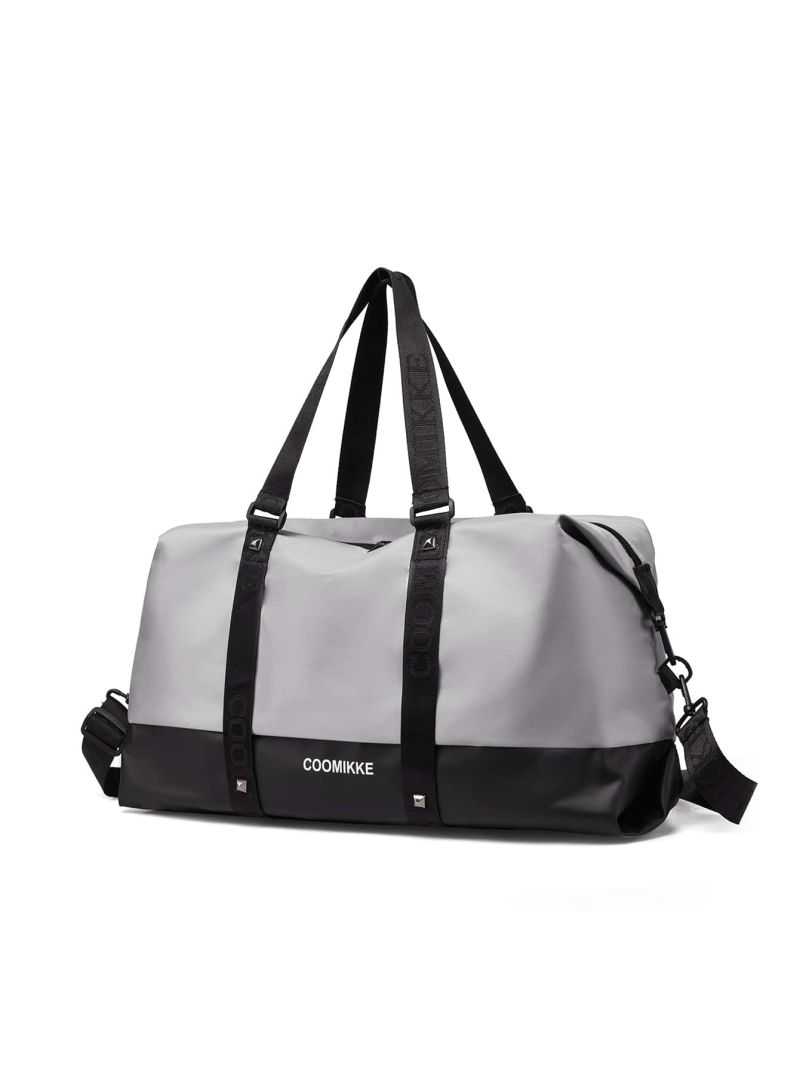 Men Letter Graphic Duffel Bag