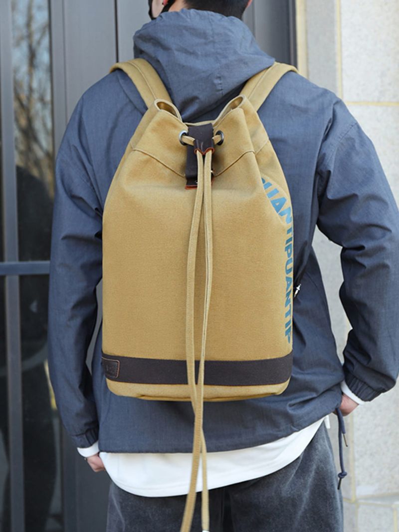 Men Letter Graphic Drawstring Backpack