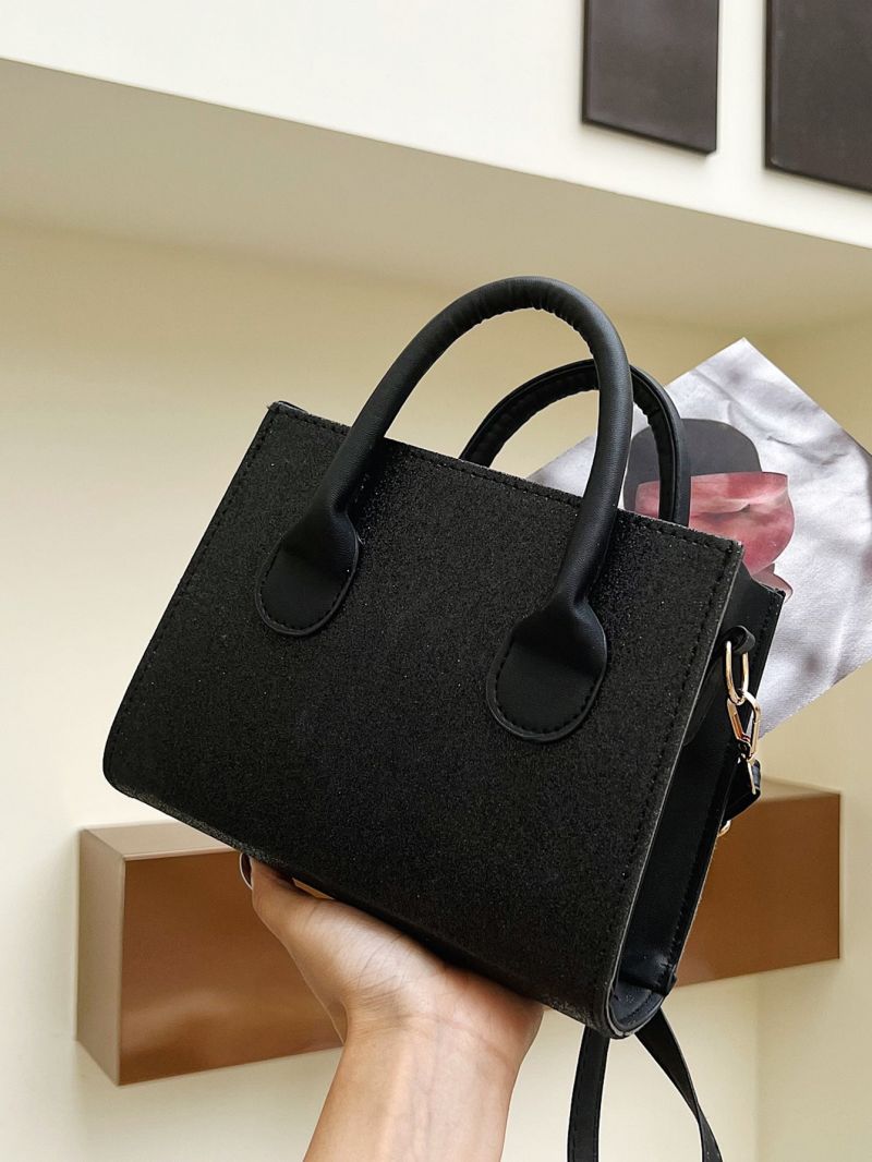 Mini Glitter Double Handle Square Bag