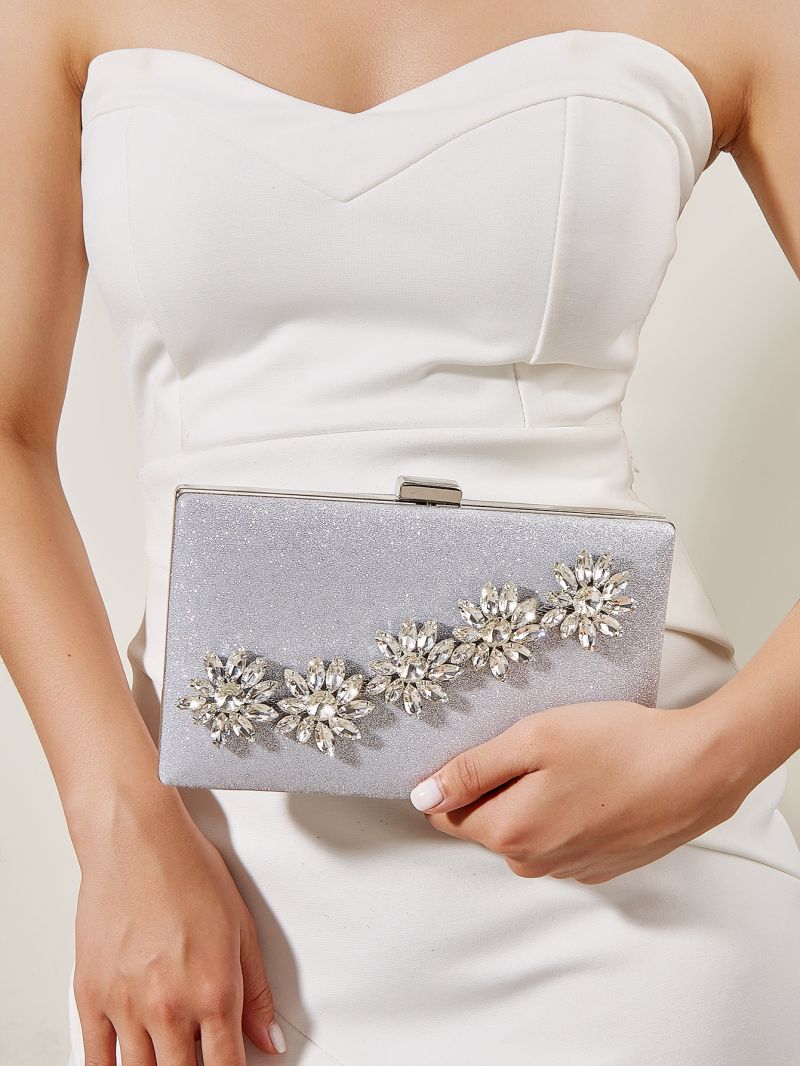Mini Glitter Rhinestone Decor Box Bag