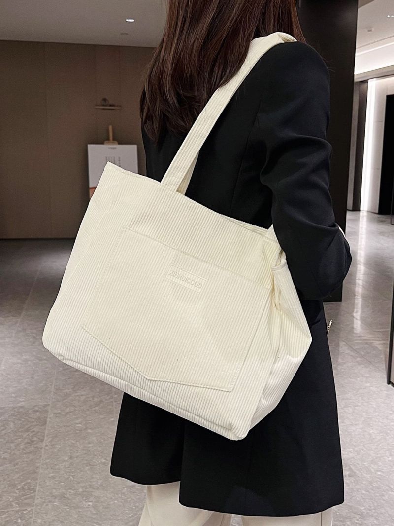 Letter Graphic Shopper Bag