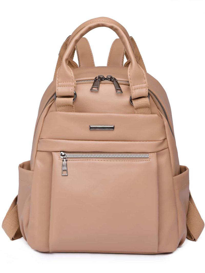 Metal & Zip Front Backpack