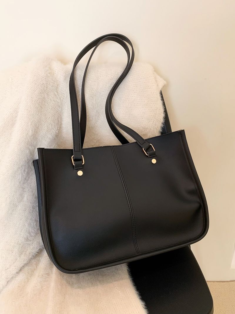 Studded Detail Shoulder Tote Bag