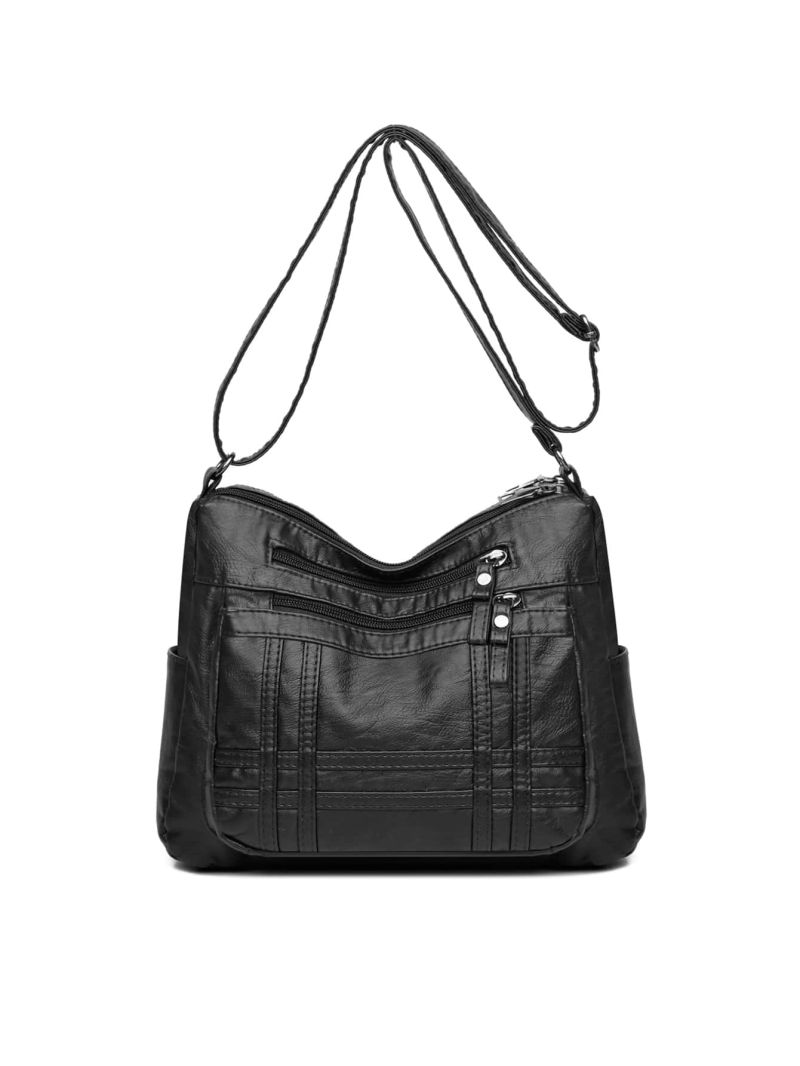 Multi Zipper Hobo Bag