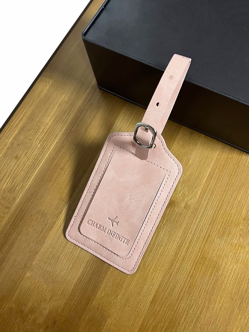 Plane & Letter Detail Luggage Tag PU For Travel