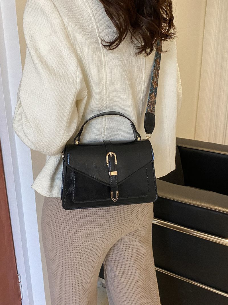 Buckle Decor Flap Square Bag