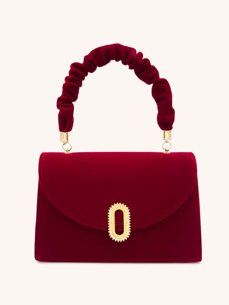 Rhinestone Decor Metal Lock Flap Chain Square Bag