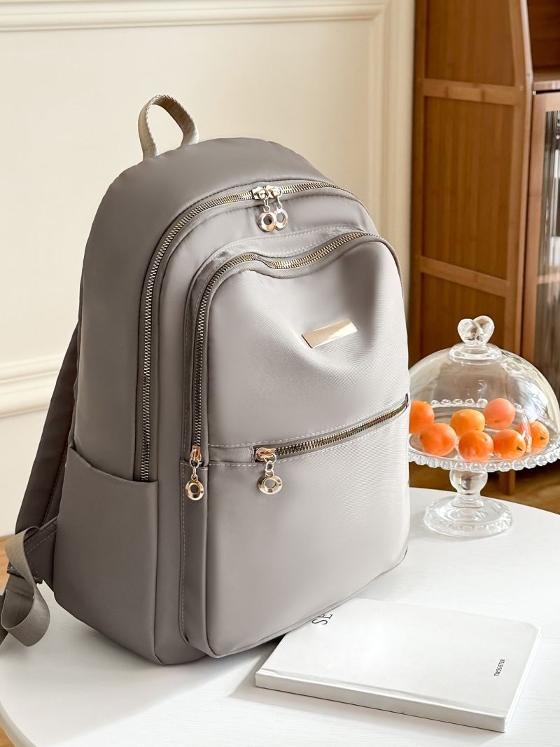 Metal Decor Functional Backpack
