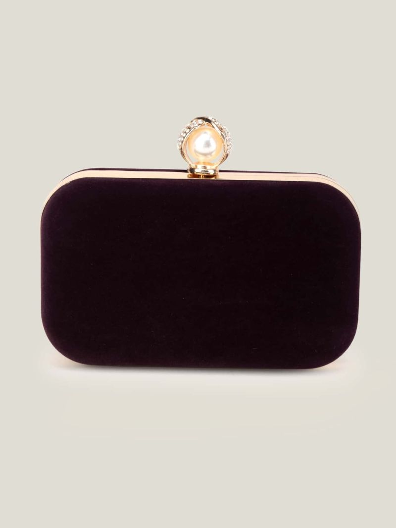 Faux Pearl Decor Chain Evening Bag