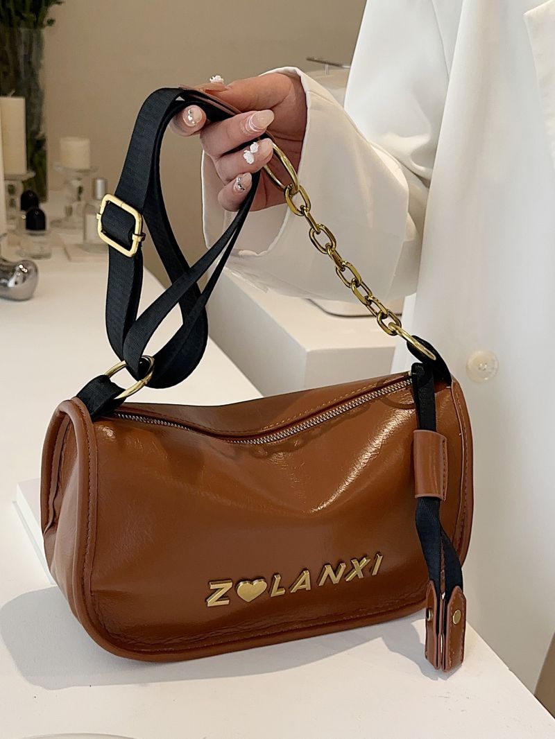 Letter Graphic Hobo Bag