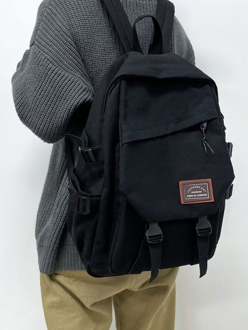 Men Letter Patch Decor Casual Daypack