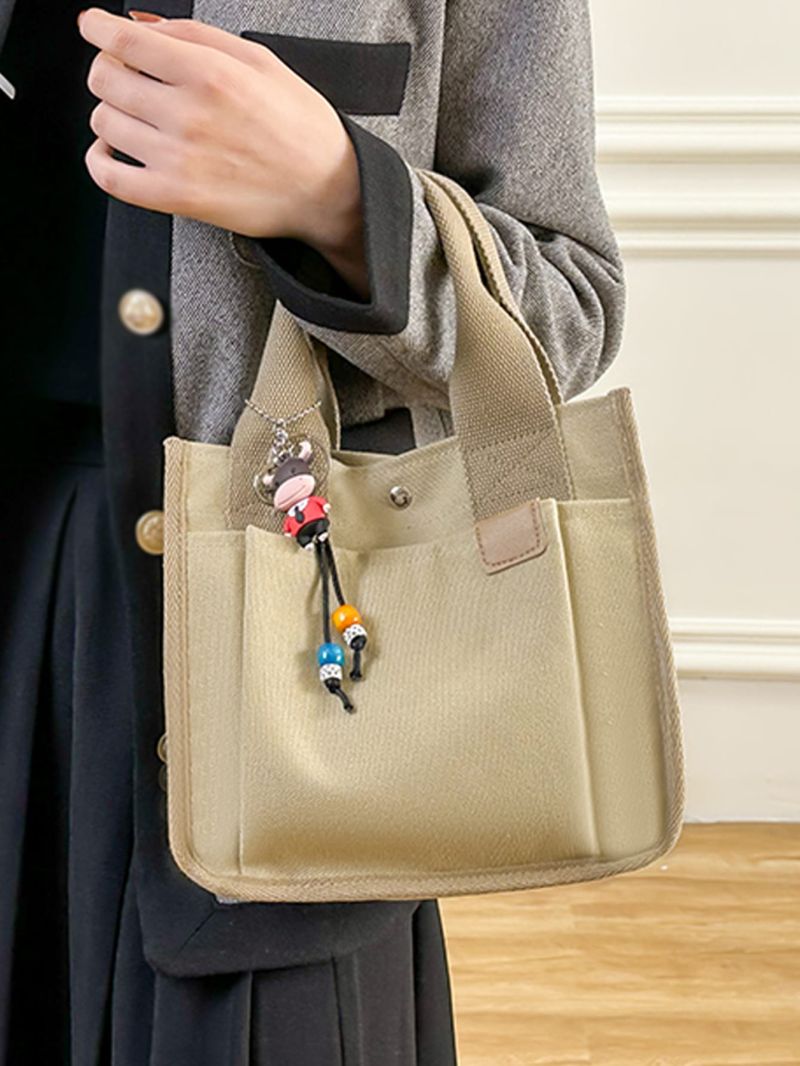 Minimalist Satchel Bag With Bag Charm