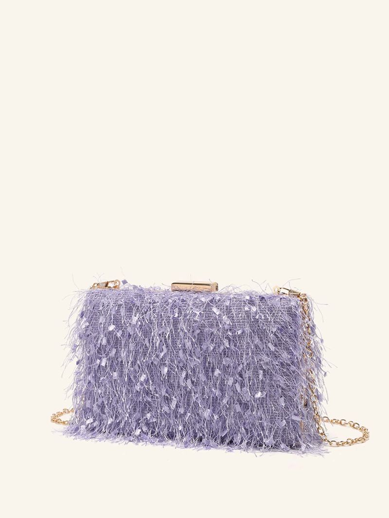 Mini Fringe Decor Chain Box Bag
