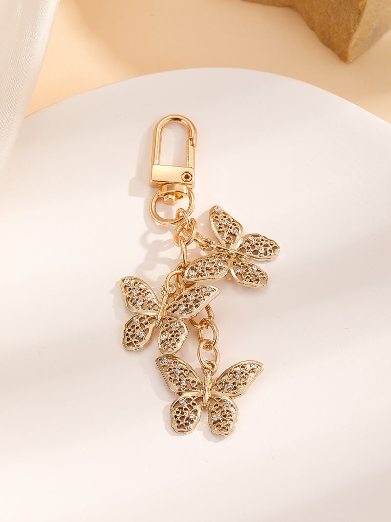 Rhinestone Butterfly Decor Bag Charm