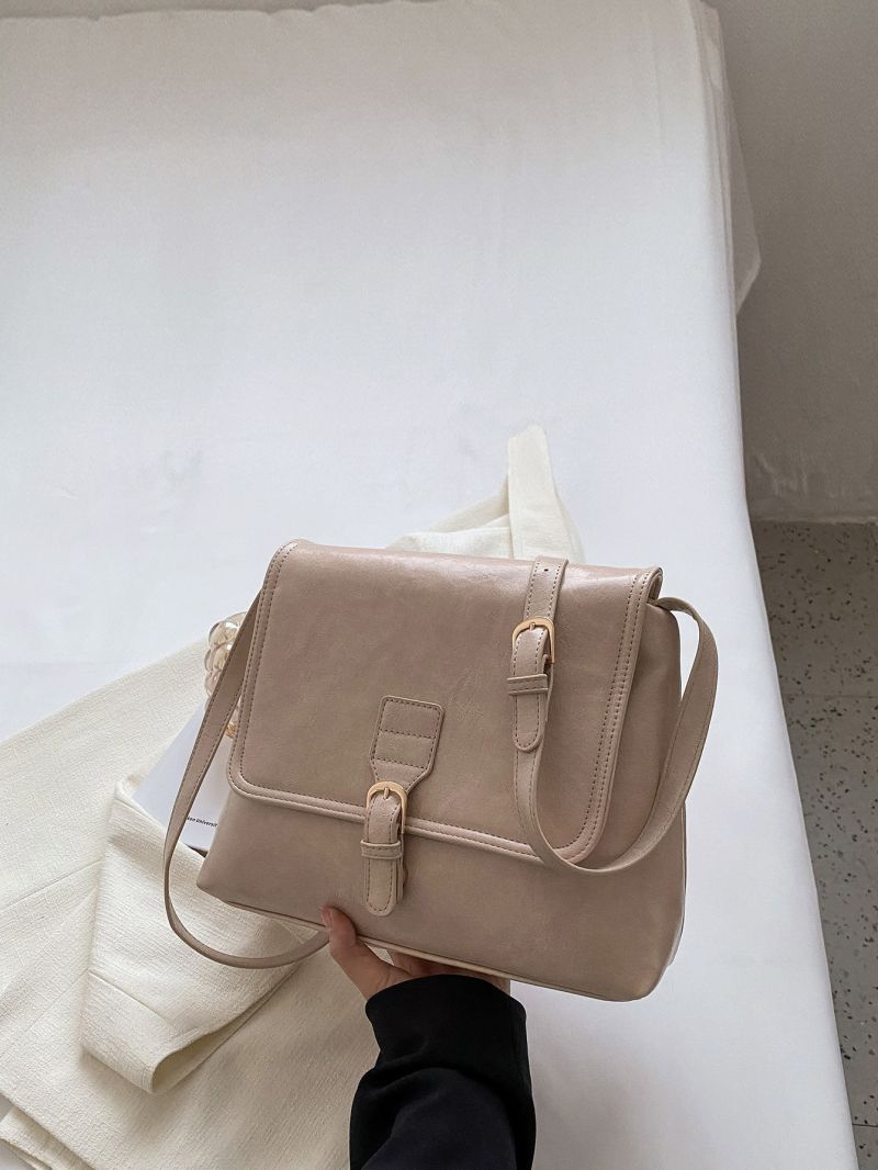 Buckle Decor Flap Square Bag