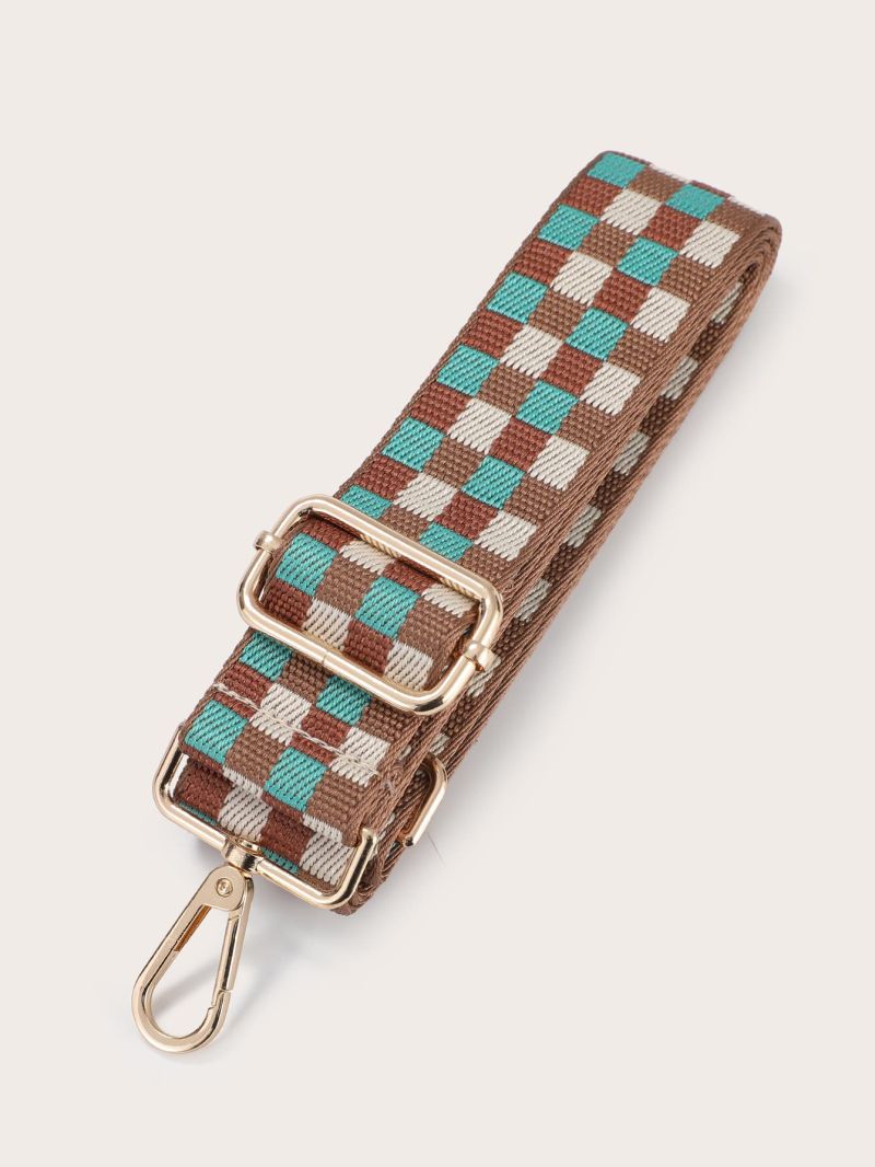 Checkered Pattern Bag Strap