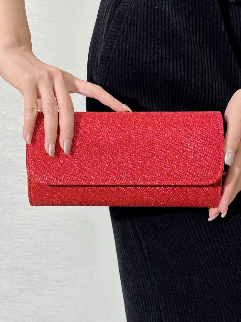 Glitter Flap Square Bag