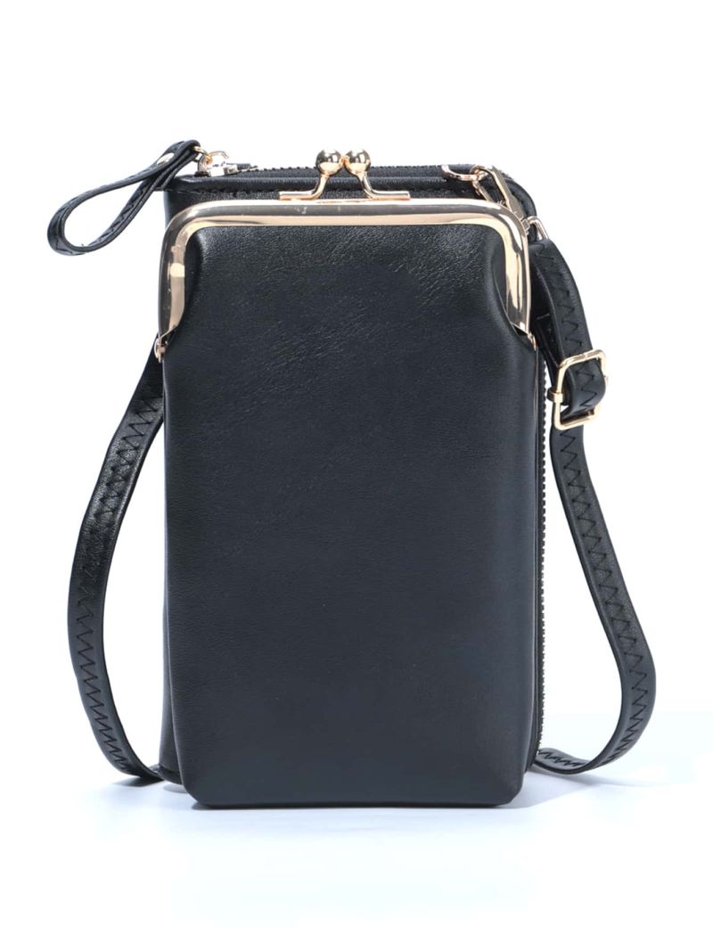 Minimalist Phone Wallet Kiss Lock Adjustable Strap