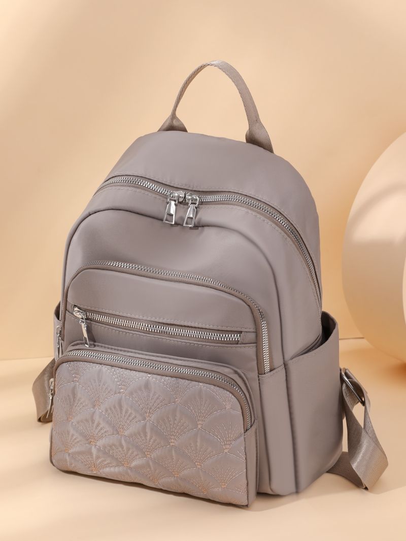 Embroidered Detail Classic Backpack