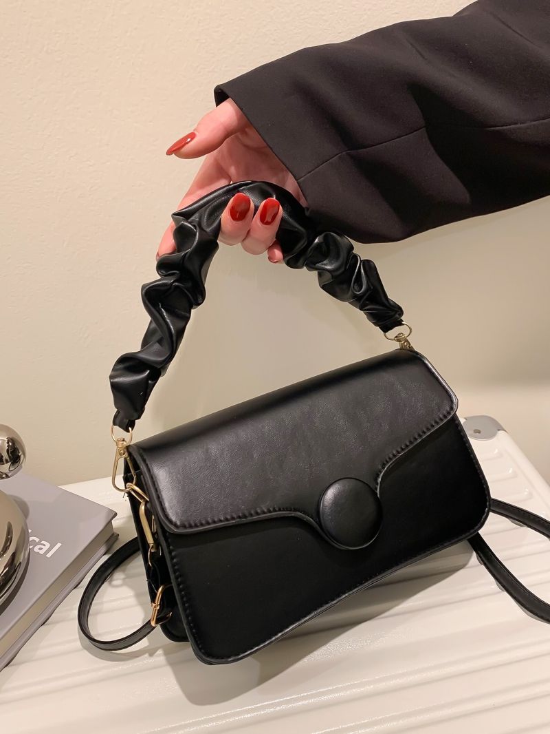 Minimalist Snap Button Square Bag