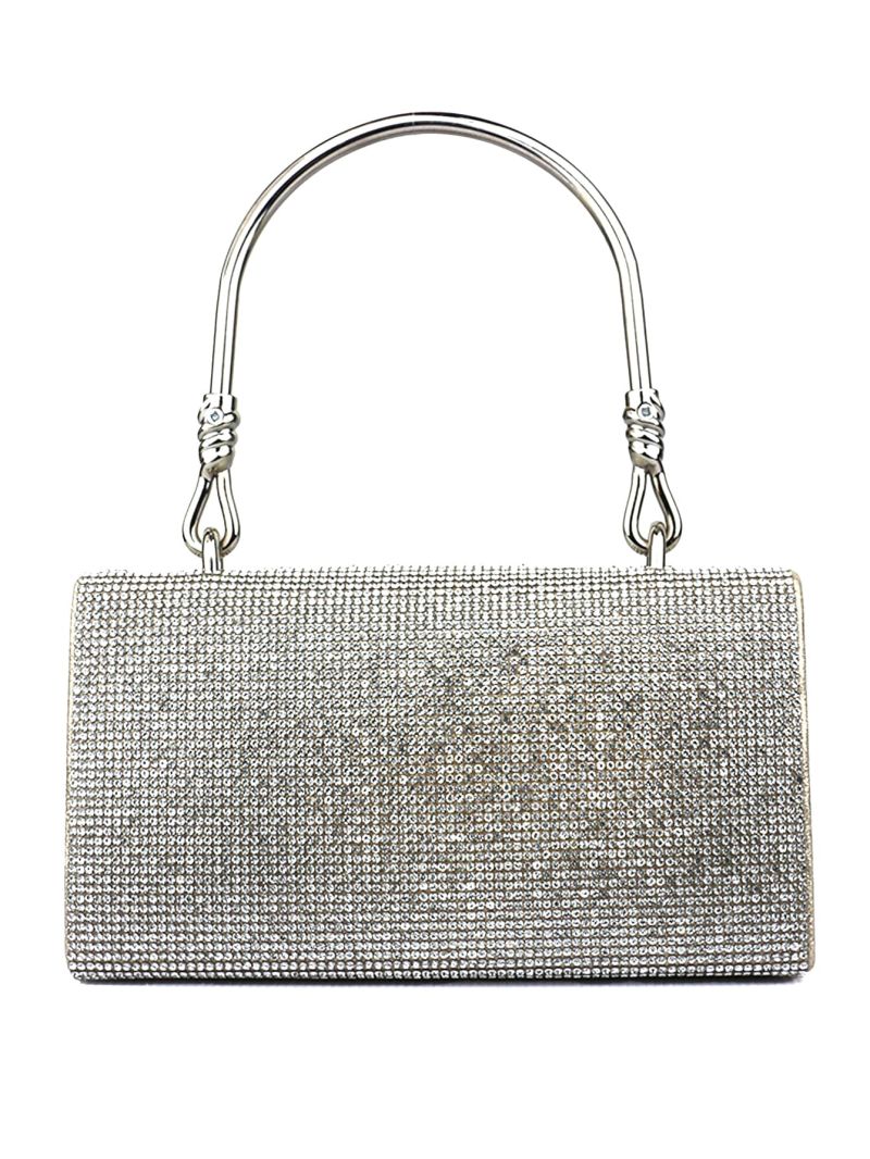 Mini Rhinestone Decor Square Bag