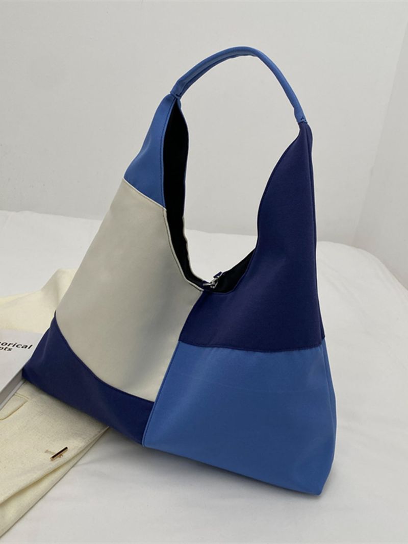 Colorblock Large Capacity Hobo Bag