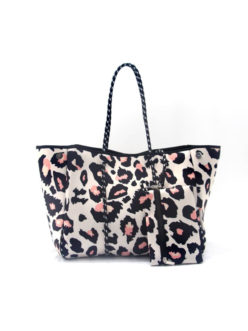 Leopard Pattern Shoulder Tote Bag With Coin Purse