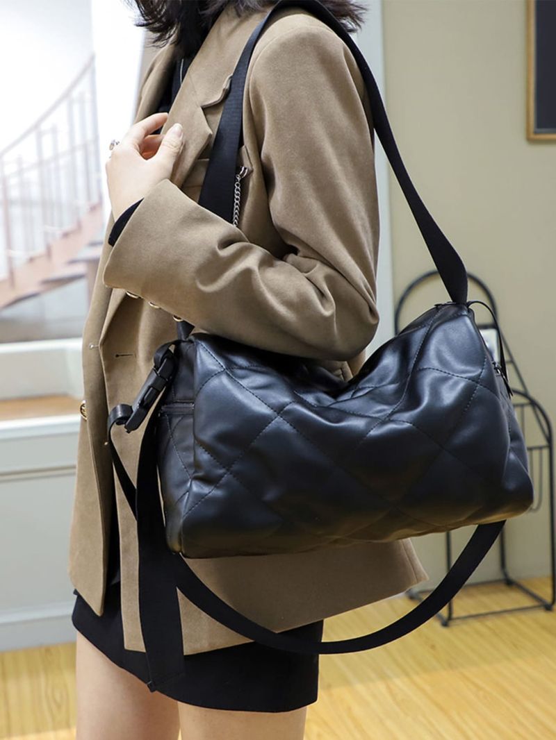 Quilted Detail Hobo Bag