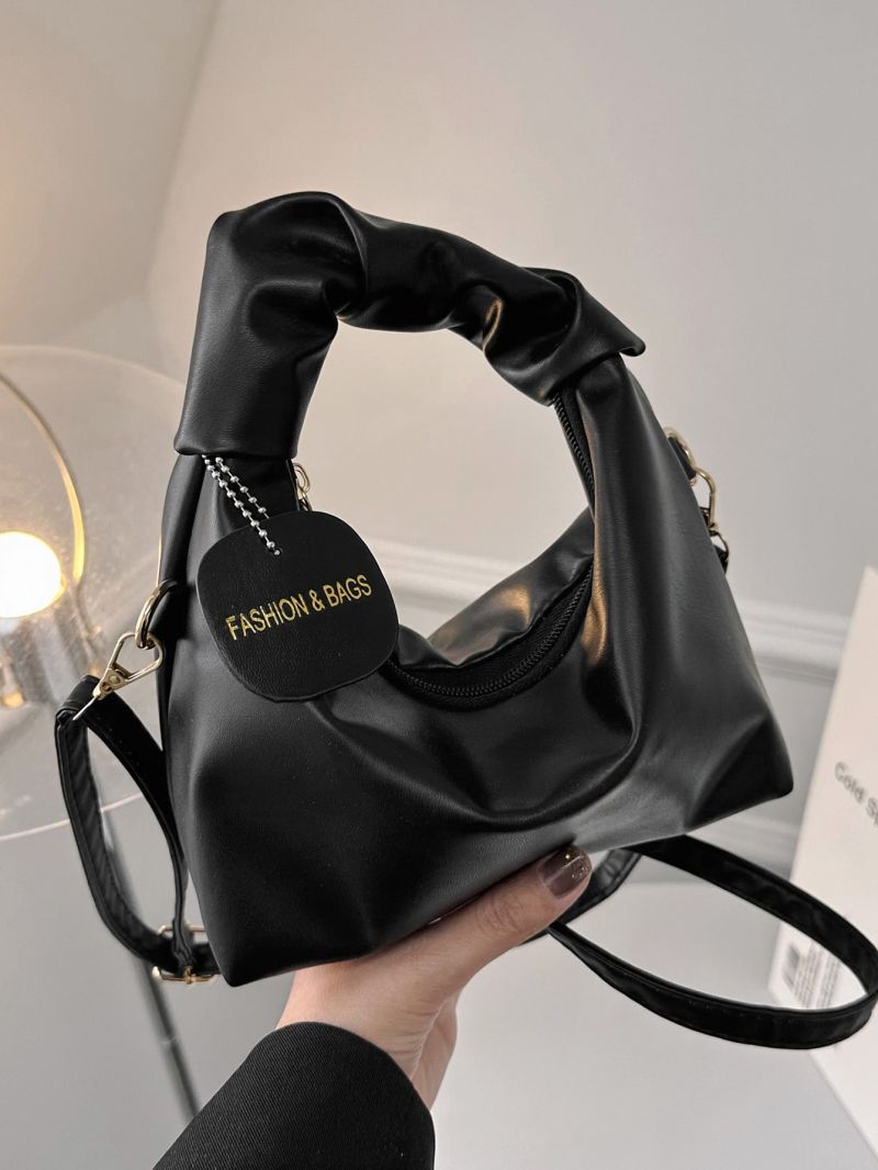 Mini Minimalist Hobo Bag With Bag Charm