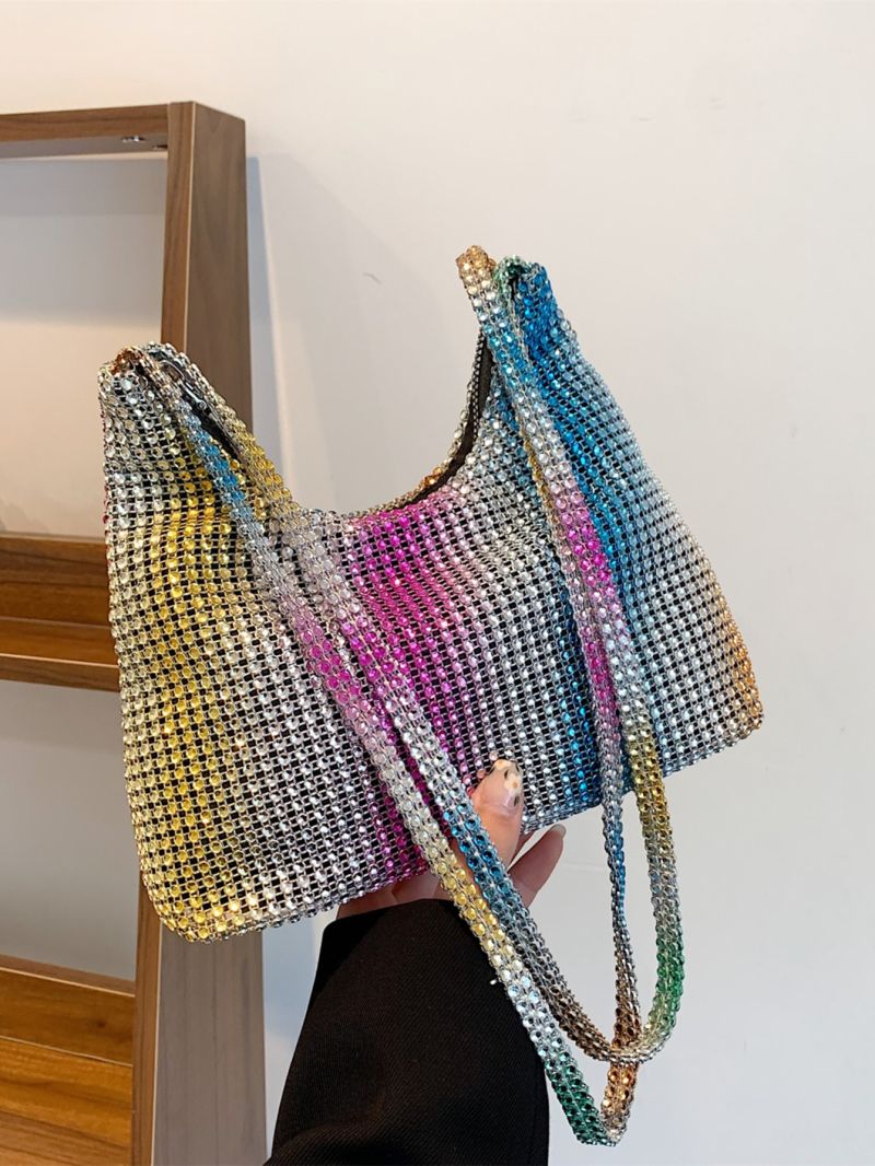 Rhinestone Decor Shoulder Bag