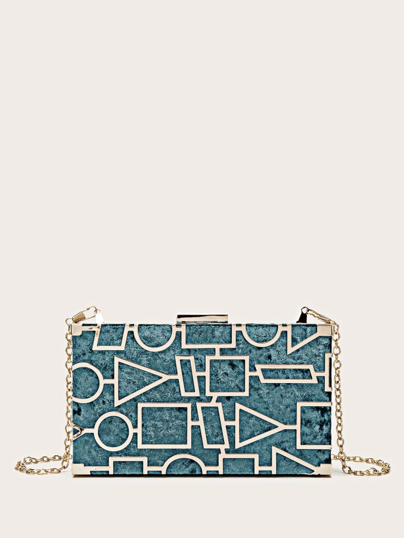 Mini Geometric Pattern Chain Box Bag