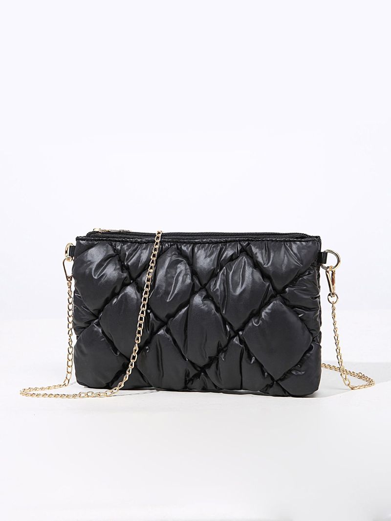 Mini Quilted Pattern Chain Square Bag