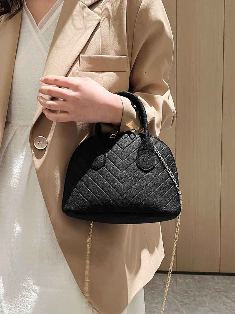 Mini Stitch Detail Chain Dome Bag